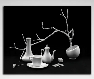 Картина на холсті для кухні Black and white etude 297 фото