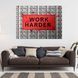 Картина на полотні напис "WORK HARDER" на тлі доларів 1854 фото 3
