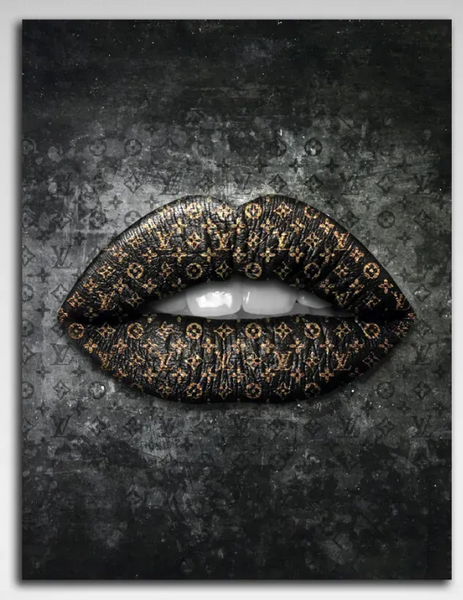 Картина на холсті Lips LV Gold 135 фото