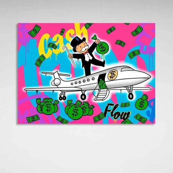 Картина на холсті для мотивації Cash Flow 929 фото