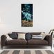 Картина на полотні два блакитні слони із золотими квітами 1564 фото 2