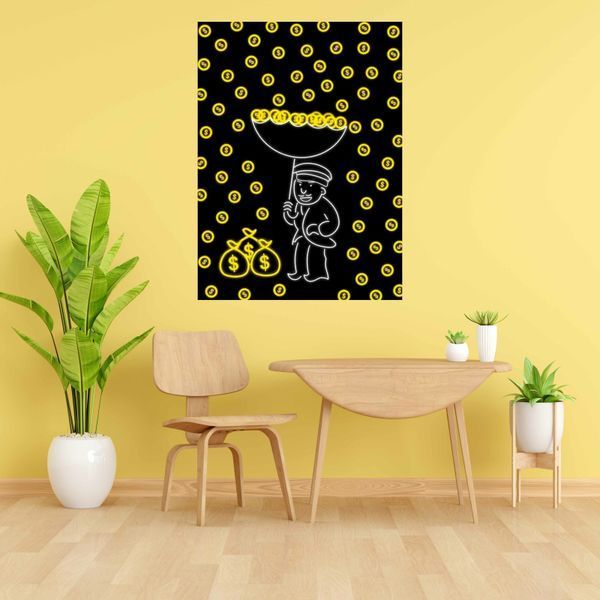 Картина на холсті Грошовий дощ 15 фото