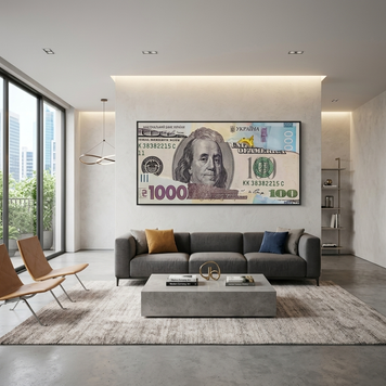 Картина на полотні на стіну для мотивації для офісу $100 в ₴1000 3333 фото