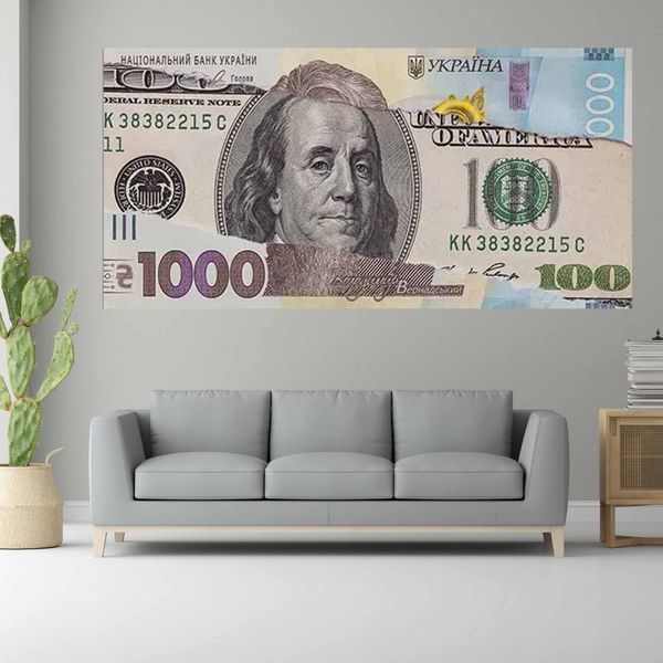Картина на полотні на стіну для мотивації для офісу $100 в ₴1000 3333 фото
