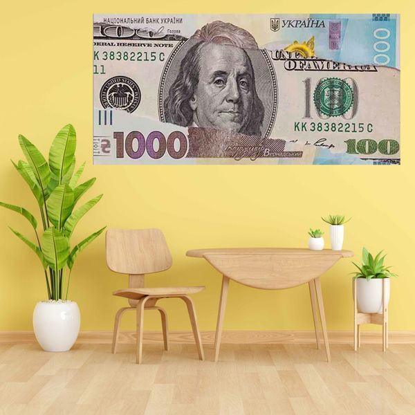 Картина на полотні на стіну для мотивації для офісу $100 в ₴1000 3333 фото