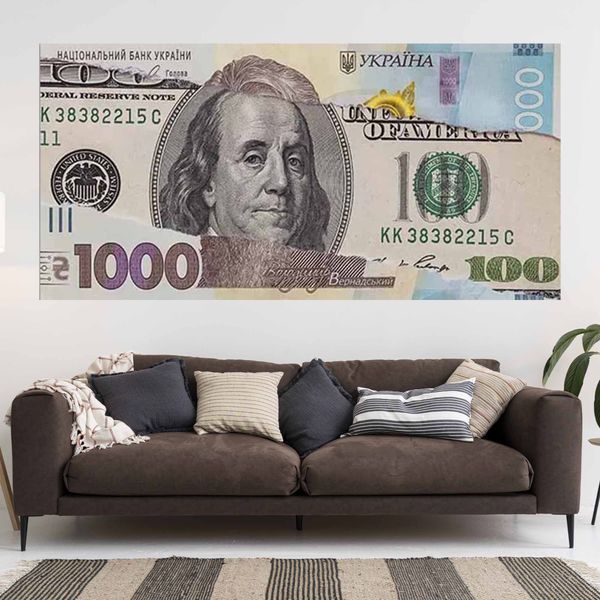 Картина на полотні на стіну для мотивації для офісу $100 в ₴1000 3333 фото