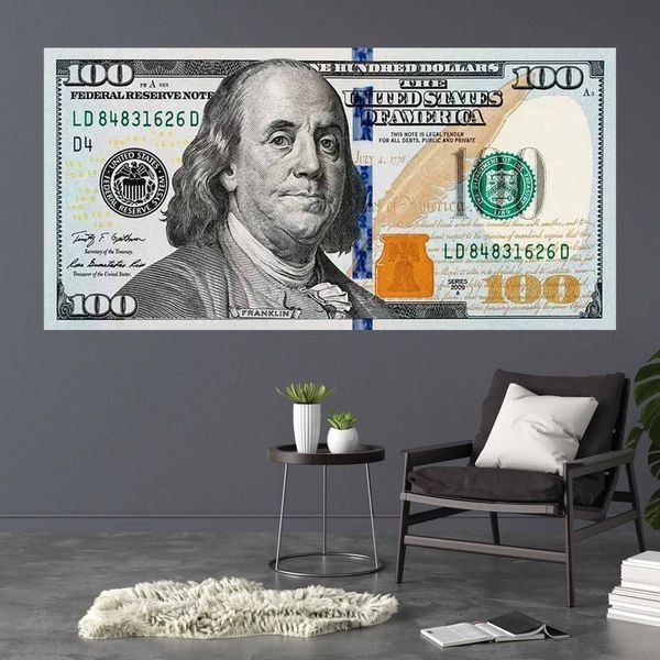 Картина на холсті 100 доларів оригінальний колір 23 фото
