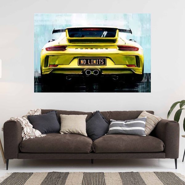 Картина на полотні Porsche ззаду номера "немає ліміту" 1935 фото