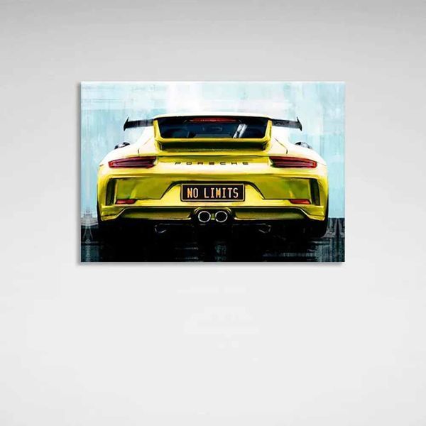 Картина на полотні Porsche ззаду номера "немає ліміту" 1935 фото