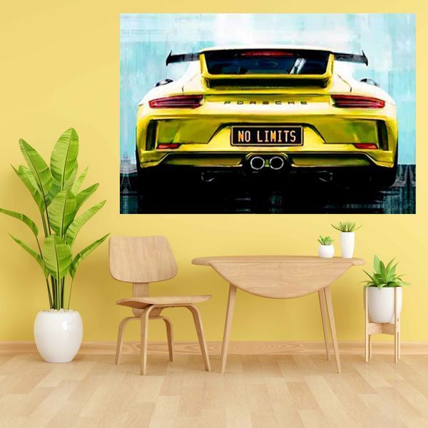 Картина на полотні Porsche ззаду номера "немає ліміту" 1935 фото